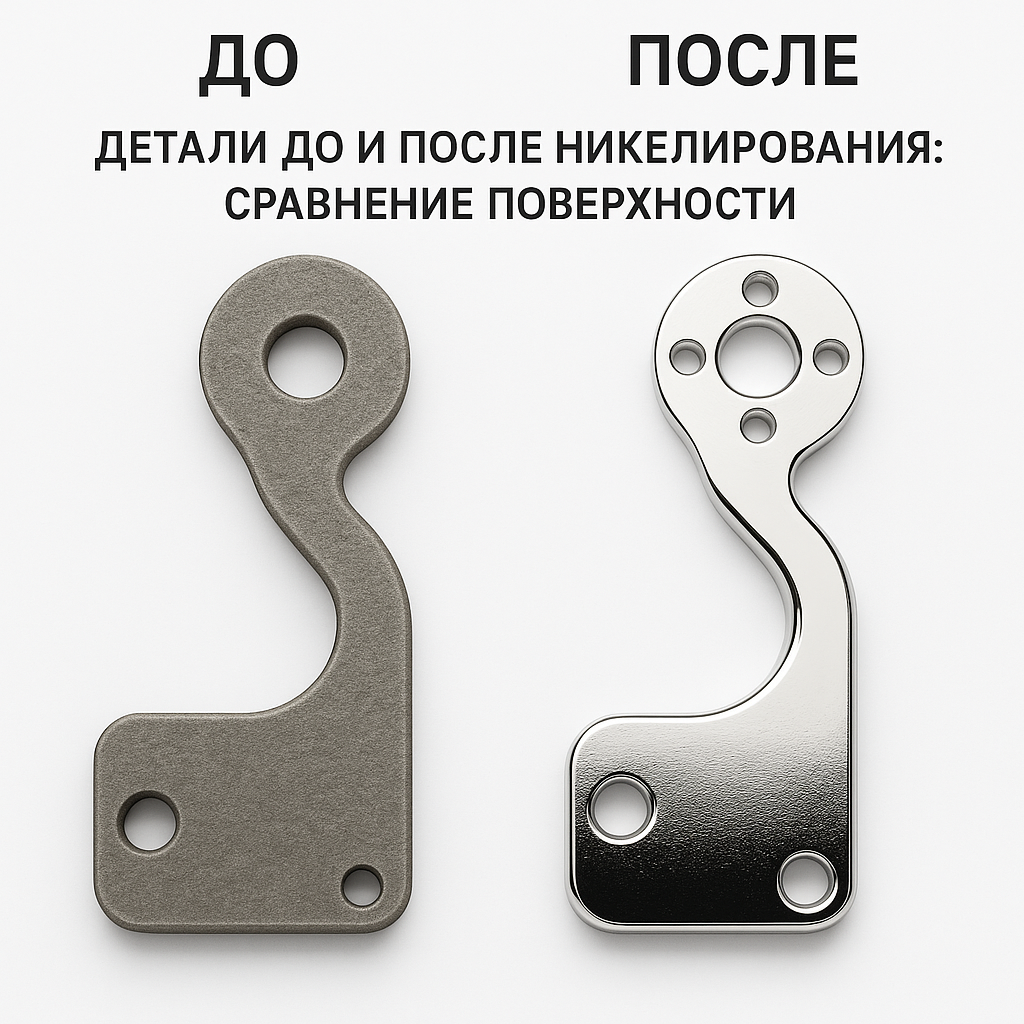 Детали до и после никелирования: сравнение поверхности