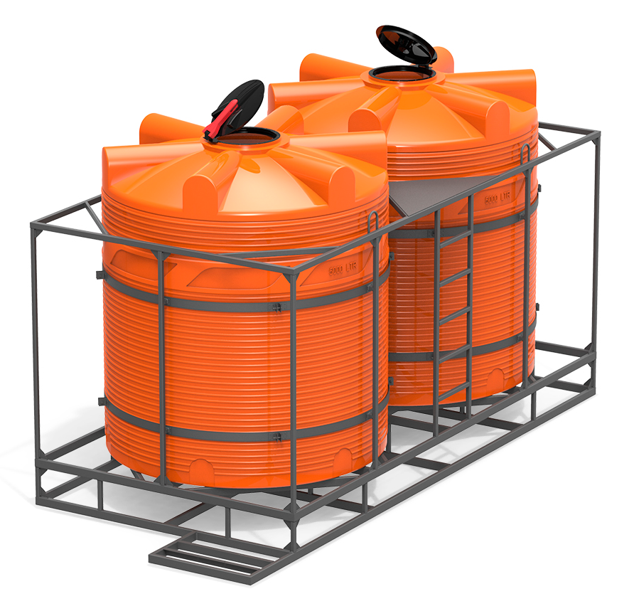 Кассета с полным сливом двойная с емкостями V 10000 КАС Фото