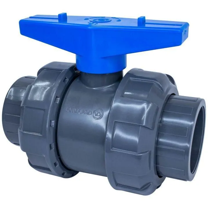 Уценка. Кран шаровой ПВХ 50х1 1/2" ВР для агрессивных сред Фото