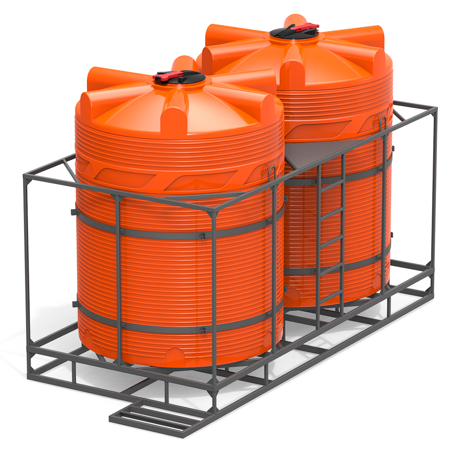 Кассета с полным сливом двойная с емкостями V 12000 КАС Фото