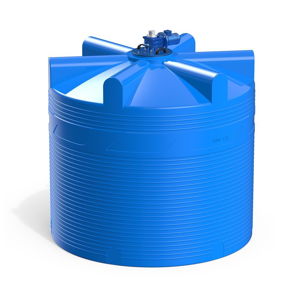 Емкость V 8000 литров с лопастной мешалкой Фото