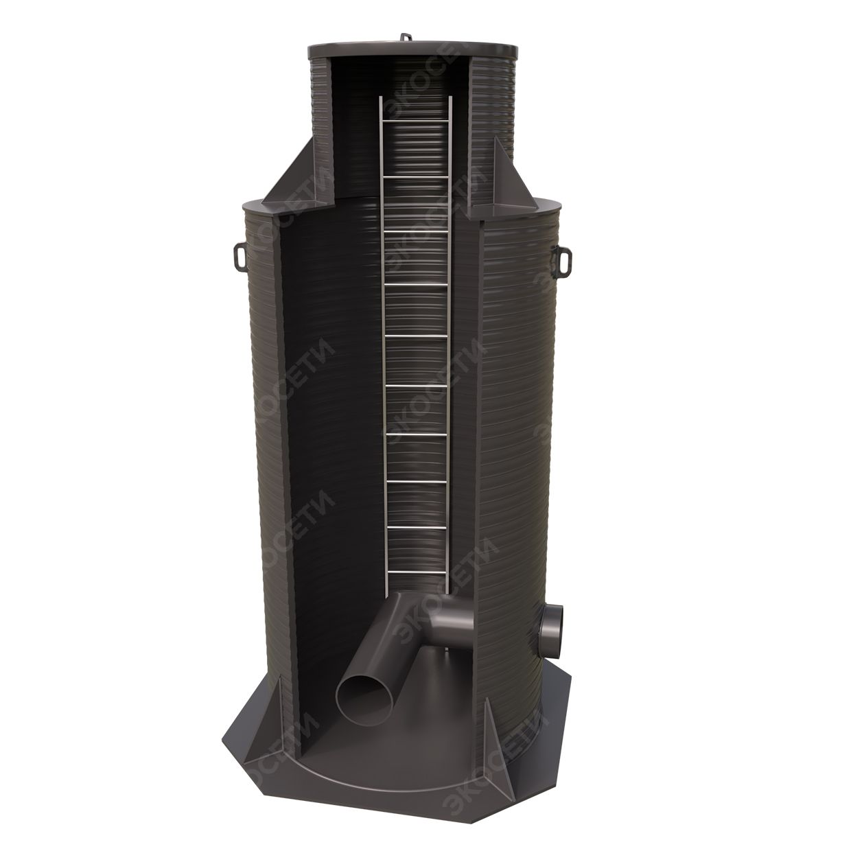 Колодец Экосети поворотный Фото