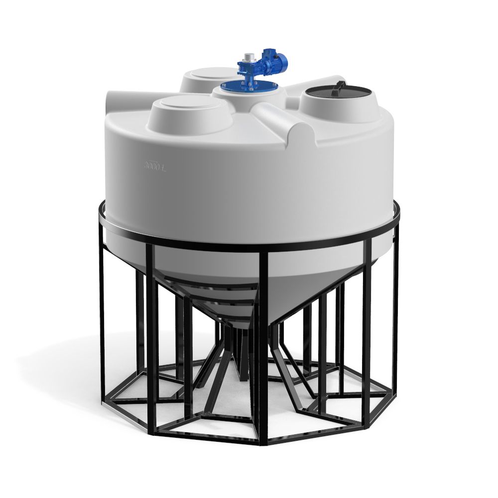 Емкость KV 3000 литров с лопастной мешалкой Фото