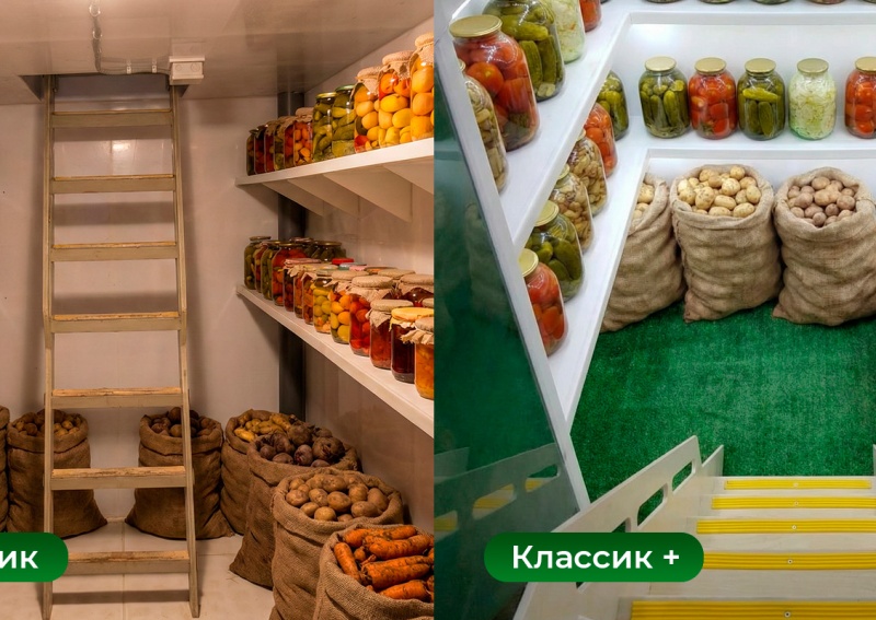 Чем отличается погреб Экосети Классик от Классик+?