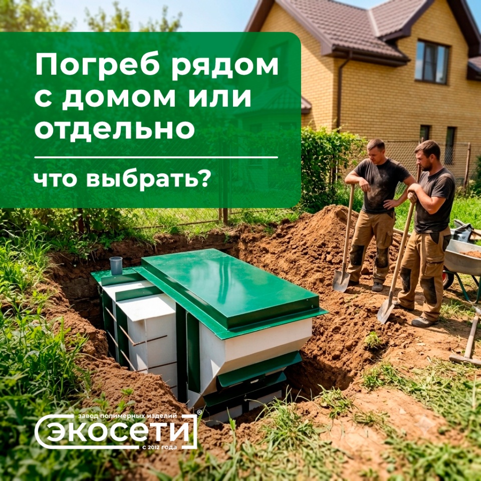 Погреб рядом с домом или отдельно: что выбрать?