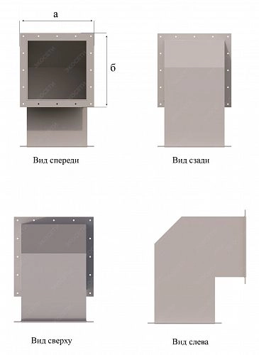 Отвод Ecoseti Tap Square F800-90