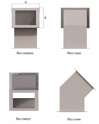 Отвод Ecoseti Tap Square F200-45