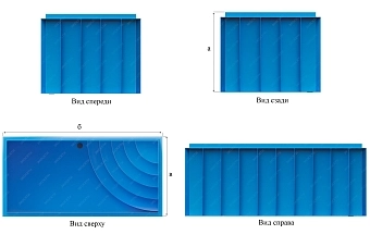 Бассейн (купель) Экосети ПП8Г (3,5х1,5х1,5)-7