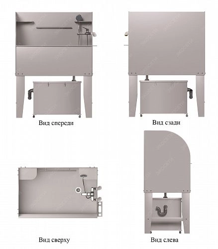 Кабина для промывки Ecoseti Flush 2.0