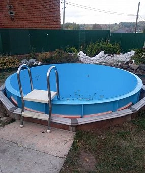 Круглый бассейн с ребрами жесткости, 3400х1400 мм